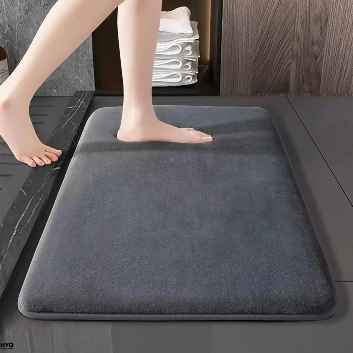 Bamboo Bath Mat - Non Slip Bath Mat Super Absorbent