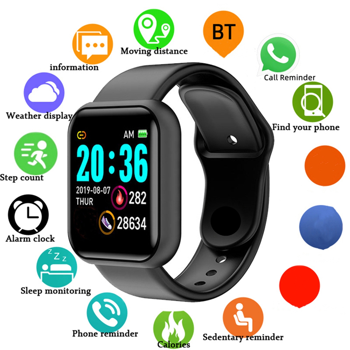 Men Smart Watches Color Screen - огляд і ціна Health Wellness Bracelet