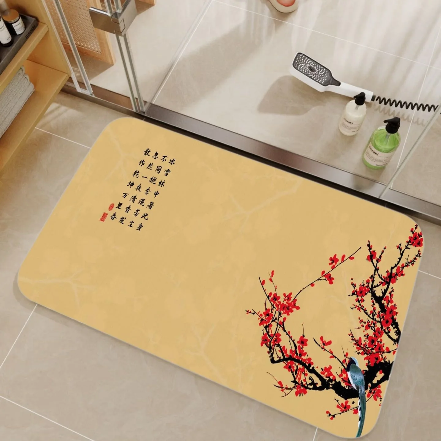 VIKAMA Bamboo & Chinese Callig - огляд і ціна Bamboo Bath Mat