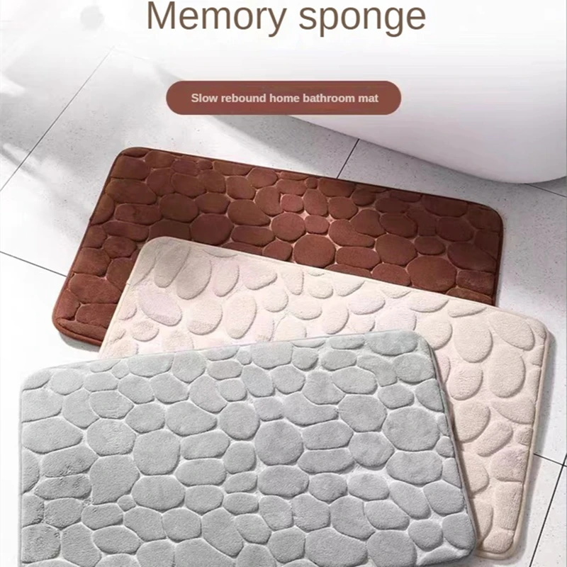 3D Non Slip Bathroom Mat Cobbl - огляд і ціна Bamboo Bath Mat
