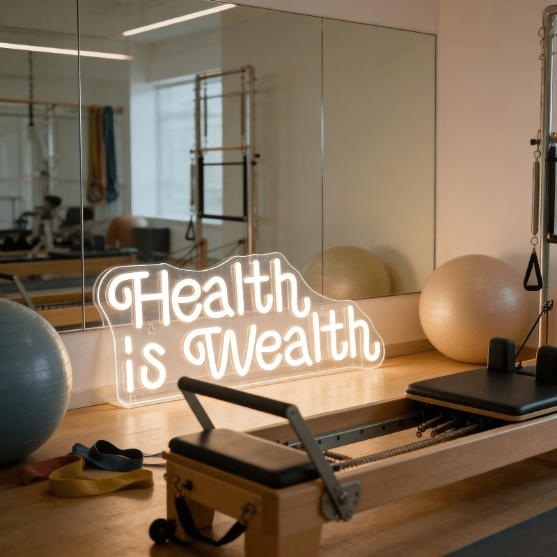 Health is Wealth Neon Sign LED - огляд і ціна Health Wellness Lifestyle